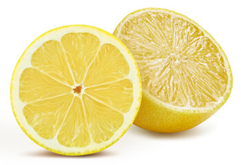 Fresh lemon isolated on white background