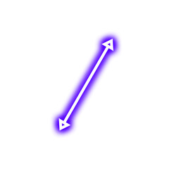 Neon Doubble Arrow Decoration Svg File.  Purple Neon Double Arrow Element