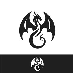 vector dragon logo Illustration