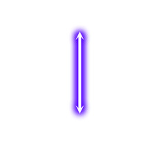 Neon Doubble Arrow Decoration Svg File.  Purple Neon Double Arrow Element