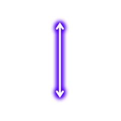 Neon Doubble Arrow Decoration Svg File.  Purple Neon Double Arrow Element