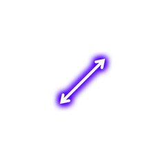 Neon Doubble Arrow Decoration Svg File.  Purple Neon Double Arrow Element