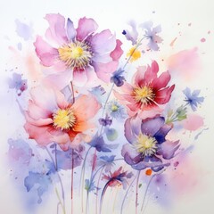 Obraz na płótnie Canvas Flowers on white background