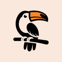 toucan logo- vecctor toucan Illustration © Bagas