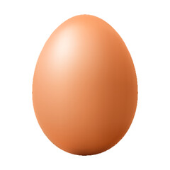 Brown single animal egg. Chicken egg with soft shadows isolated on white background. Template for Easter holiday. Realistic 3D vector illustration