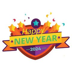Happy new year logo design