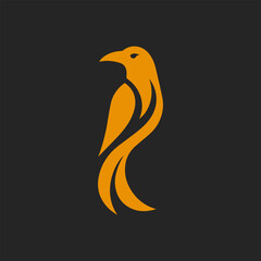 crow logo - vector crow Art & Illustration