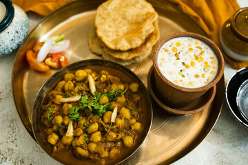 Halwa chana puri, and boondi raita, Halwa Puri is a comforting, hearty meal that's popular in India...
