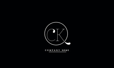 CK, KC, C, K Abstract Letters Logo Monogram