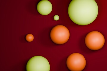 abstract 3d background or wallpaper design with balls 