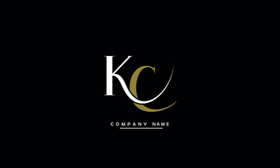 CK, KC, C, K Abstract Letters Logo Monogram - obrazy, fototapety, plakaty
