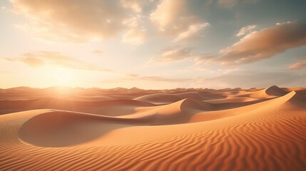 Fototapeta na wymiar Beautiful landscape of the desert. Ai generated.