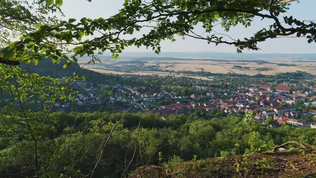 View of beautiful small city Bleicherode in Germany