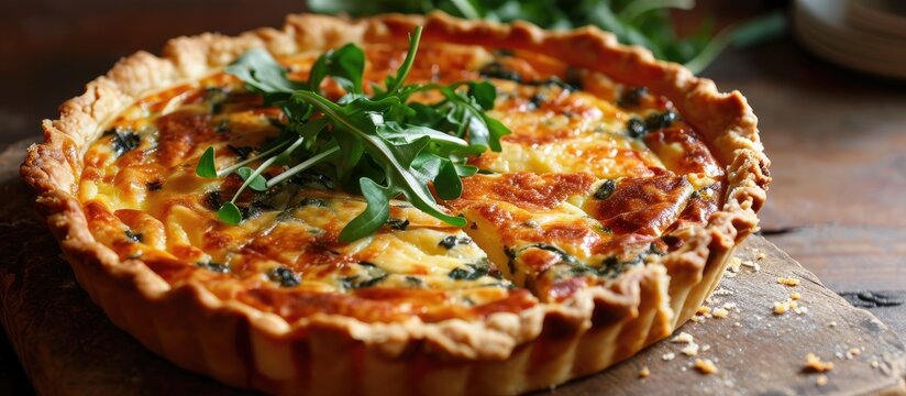 Quiche prepared for King Charles' coronation.