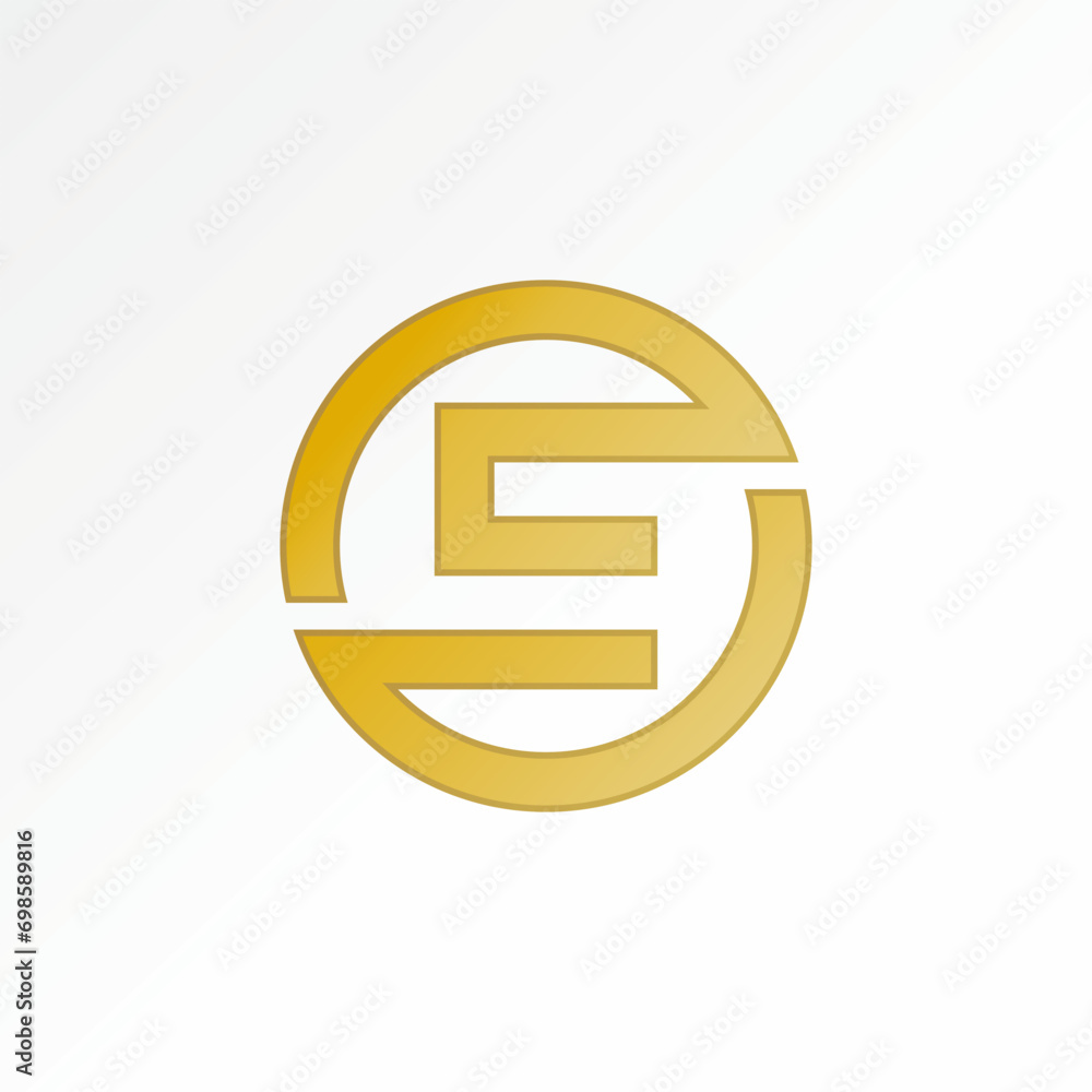 Poster logo design graphic concept creative premium abstract vector stock unique initial letter e font circ