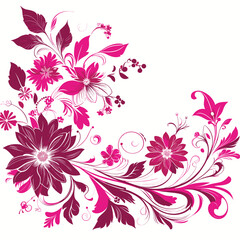 Fototapeta na wymiar Free vector magenta floral background, illustration 