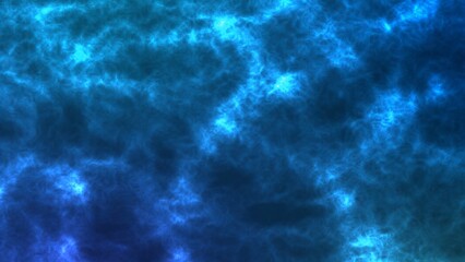 Abstract line of blue smoke on black. Light strokes visual element. Neon fire, smoke, wisp in fluid...