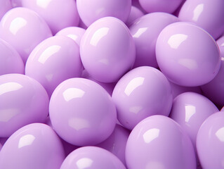 Top view abstract background with pastel purple easter eggs