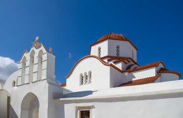 Church of the holy cross in the city. Agios Antonios, Greek Orthodox Church, Marpissa, Paros, Cyclades, Greece