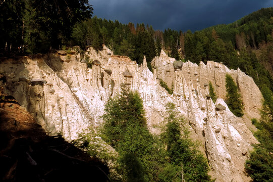A portrait of the "Pyramids of Percha" rock formation