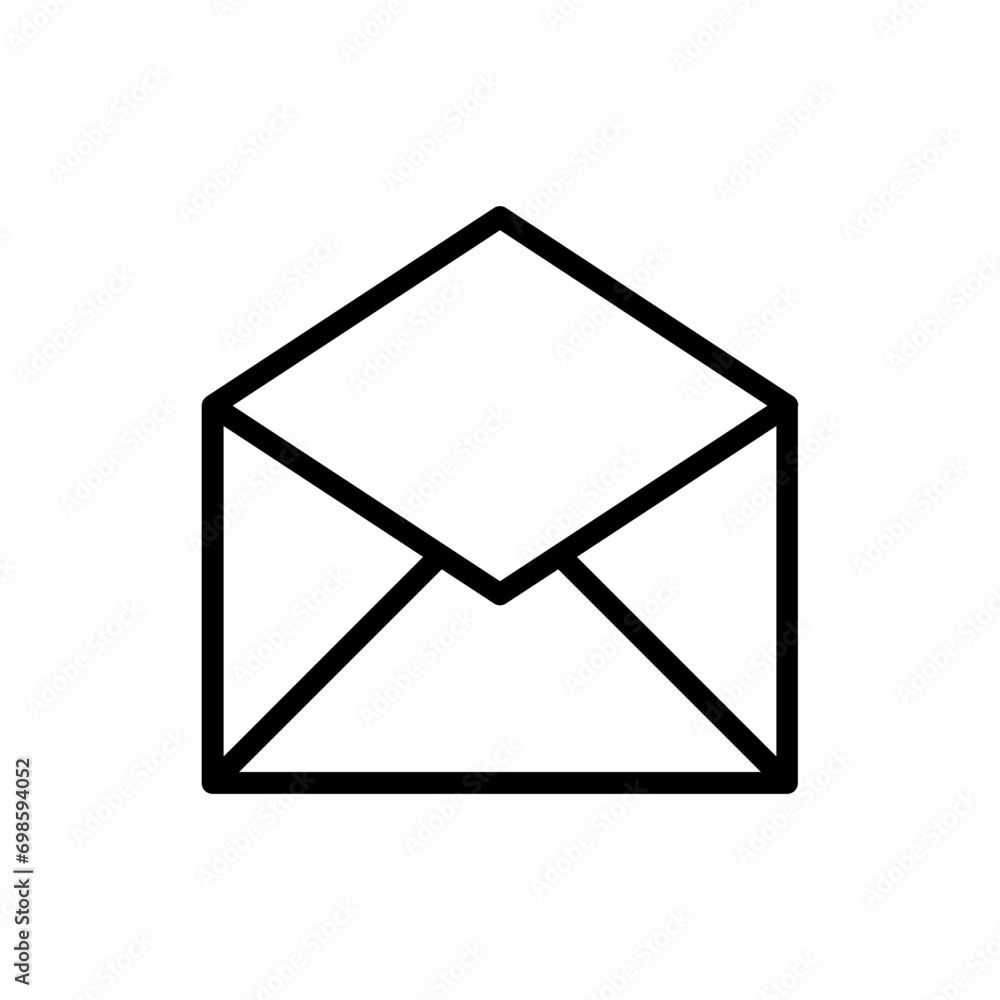 Poster open envelope icon, email message icon - Mail icon button sign, notification new message icons buttons. web vector icon