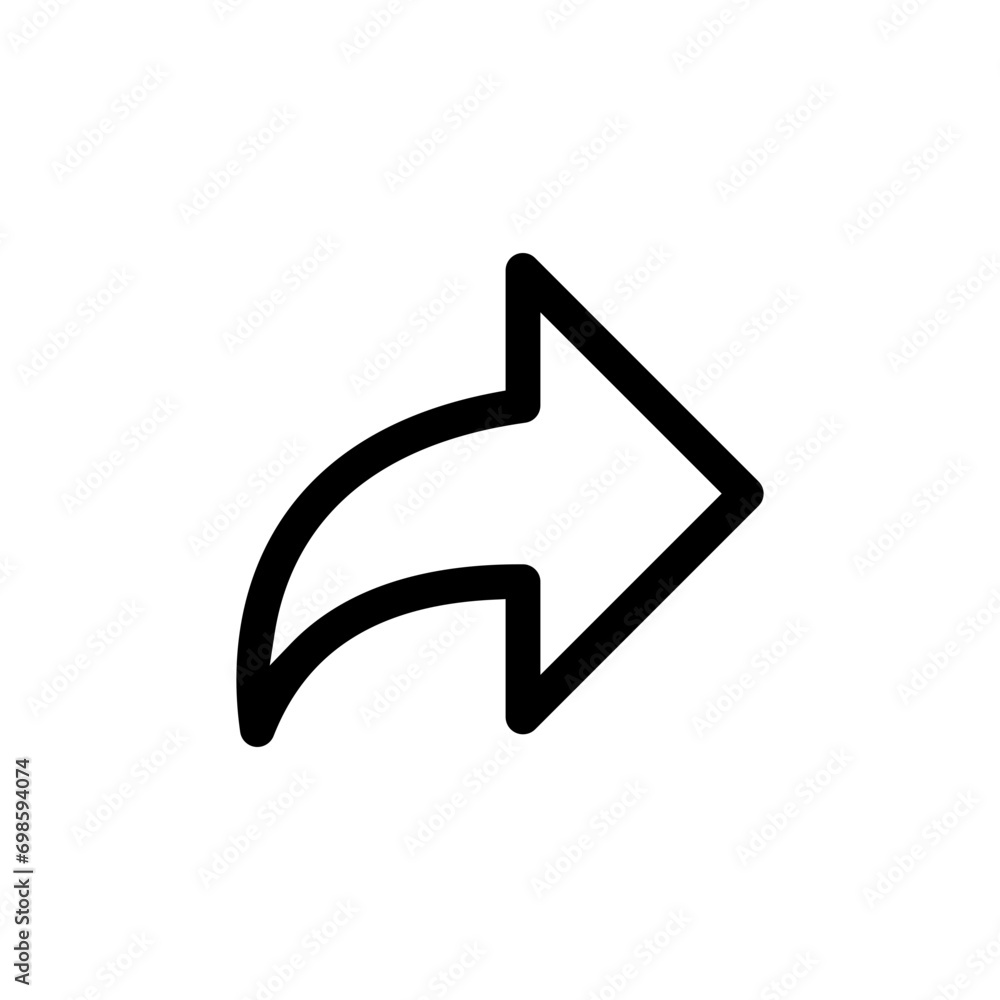 Poster share arrow icon reply send forward icons button . web vector icon