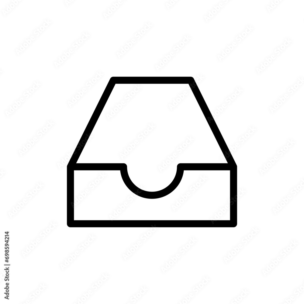 Poster archive inbox icon , open box folder icon, data storage icon sign. web vector icon