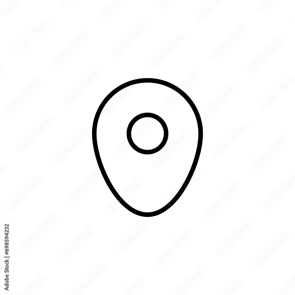 Fototapete Location line icon set, Map pin place marker. location pointer icon symbol in flat style. Location pin line icon, Navigation sign