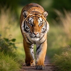Fototapeta premium Nice royal bengal tiger image Generative AI