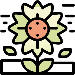Sunflower energy vektor icon illustation