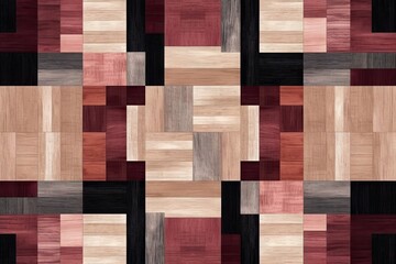 Seamless abstract pattern decorative wood textured geometric mosaic background design