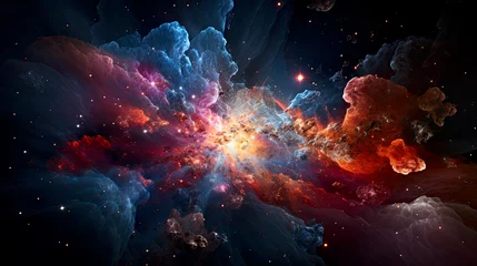 Foto op Aluminium Deep space massive energy burst, star explosion © Kondor83