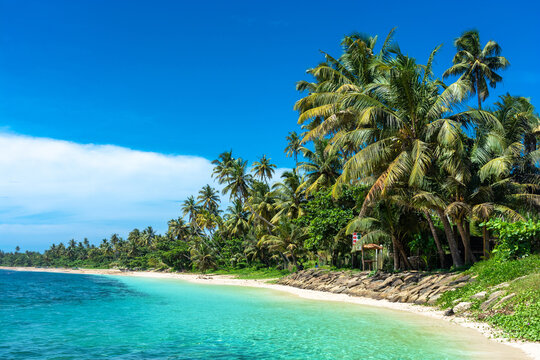 The beautiful coast of Sri Lanka in Matara.