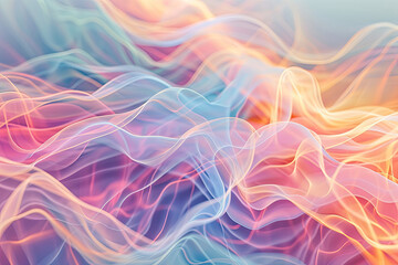 Obraz premium Colorful bright wavy lines for wallpaper and background