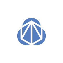 modern top arrow recycle logo