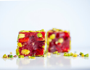 Turkish delight with pistachios nuts - 698600286