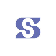 negative space letter S or SS logo