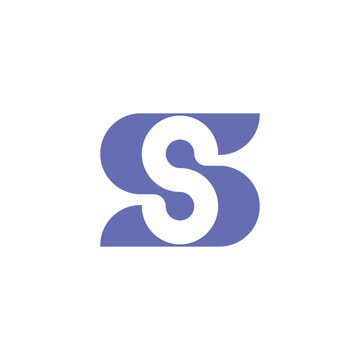 negative space letter S or SS logo