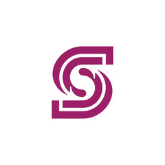 simple and bold letter S or SS logo