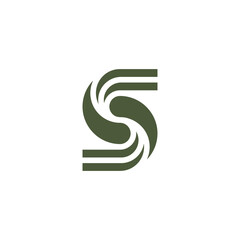 modern letter S droplet swap logo - obrazy, fototapety, plakaty
