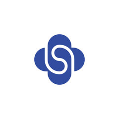 simple and bold letter S cross logo