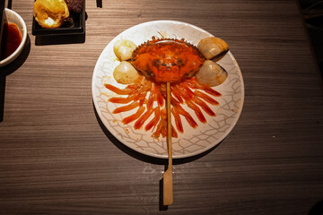 Japanese food, seafood and sashimi. Food concept.