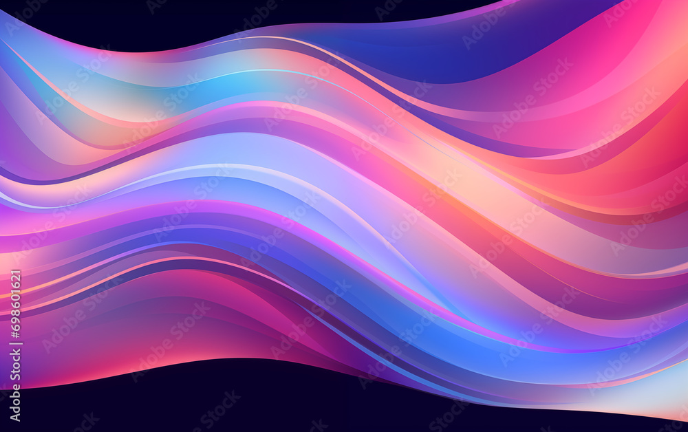 Aufkleber colorful curve abstract background,created with generative ai tecnology.
