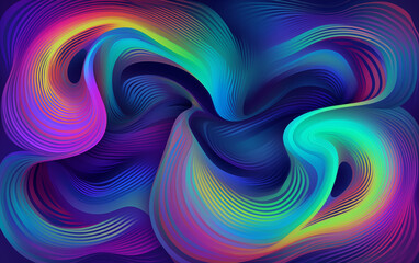 Obraz premium Colorful curve abstract background,created with Generative AI tecnology.