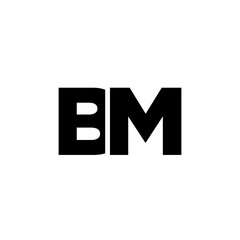 Letter B and M, BM logo design template. Minimal monogram initial based logotype.
