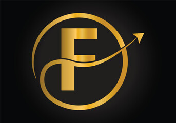 Finance Logo With F Letter Concept. Creative abstract Marketing And Financial Business Logo Design.