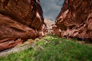 exploring the Tinajani canyon, renowned for its unique and otherworldly rock formations,...