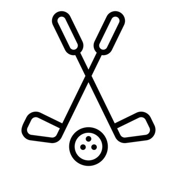 Golf Stick Line Icon