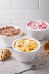 helados / mesa con helados