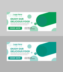 Modern Food and restaurant web banner Design template.